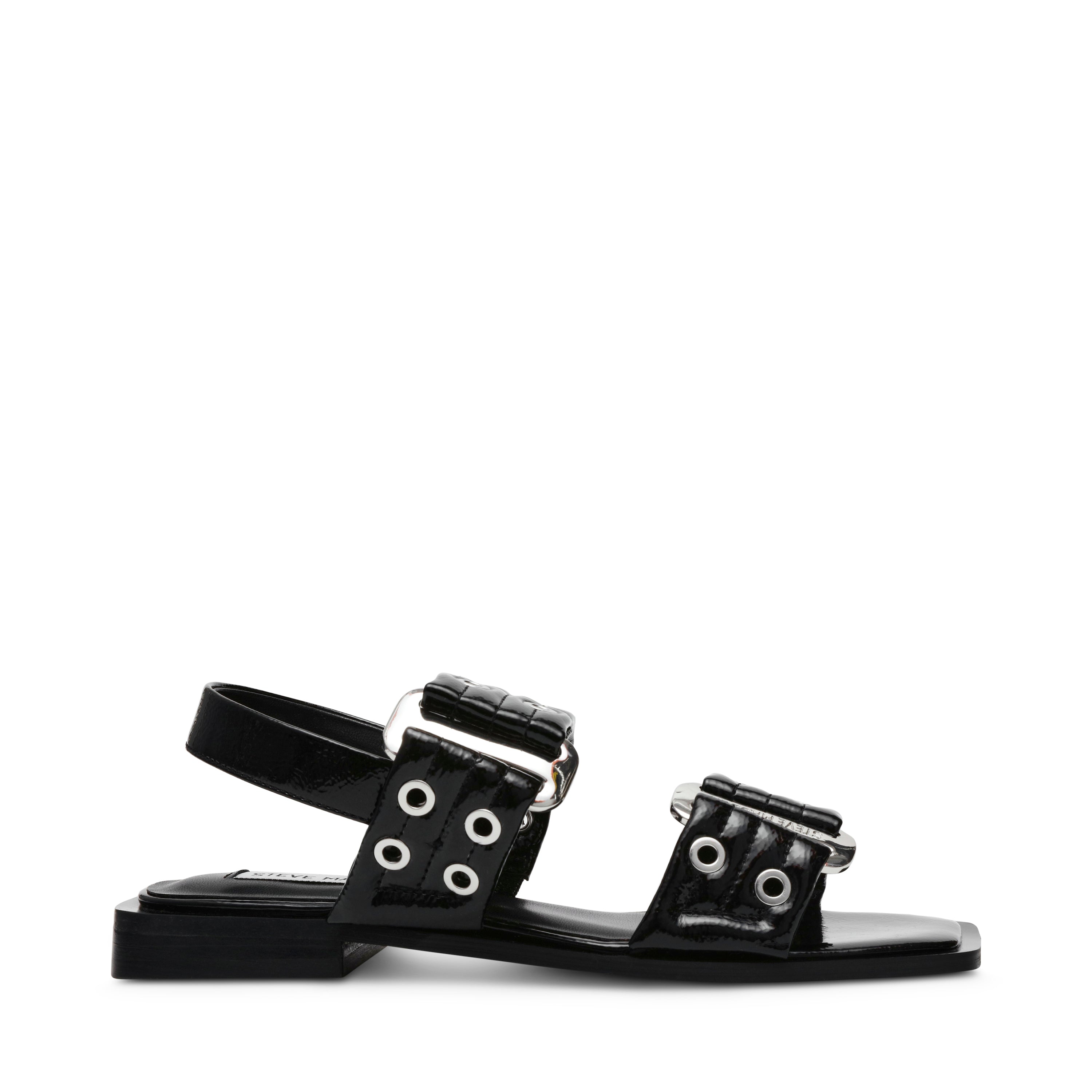 サンダル・ミュール STEVE MADDEN SARIA SANDALS Saria Sandal BLACK PATENT – Steve Madden Europe