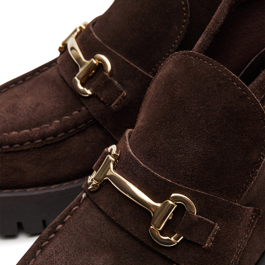 Leon Flat Shoe CHOC BRN SUEDE
