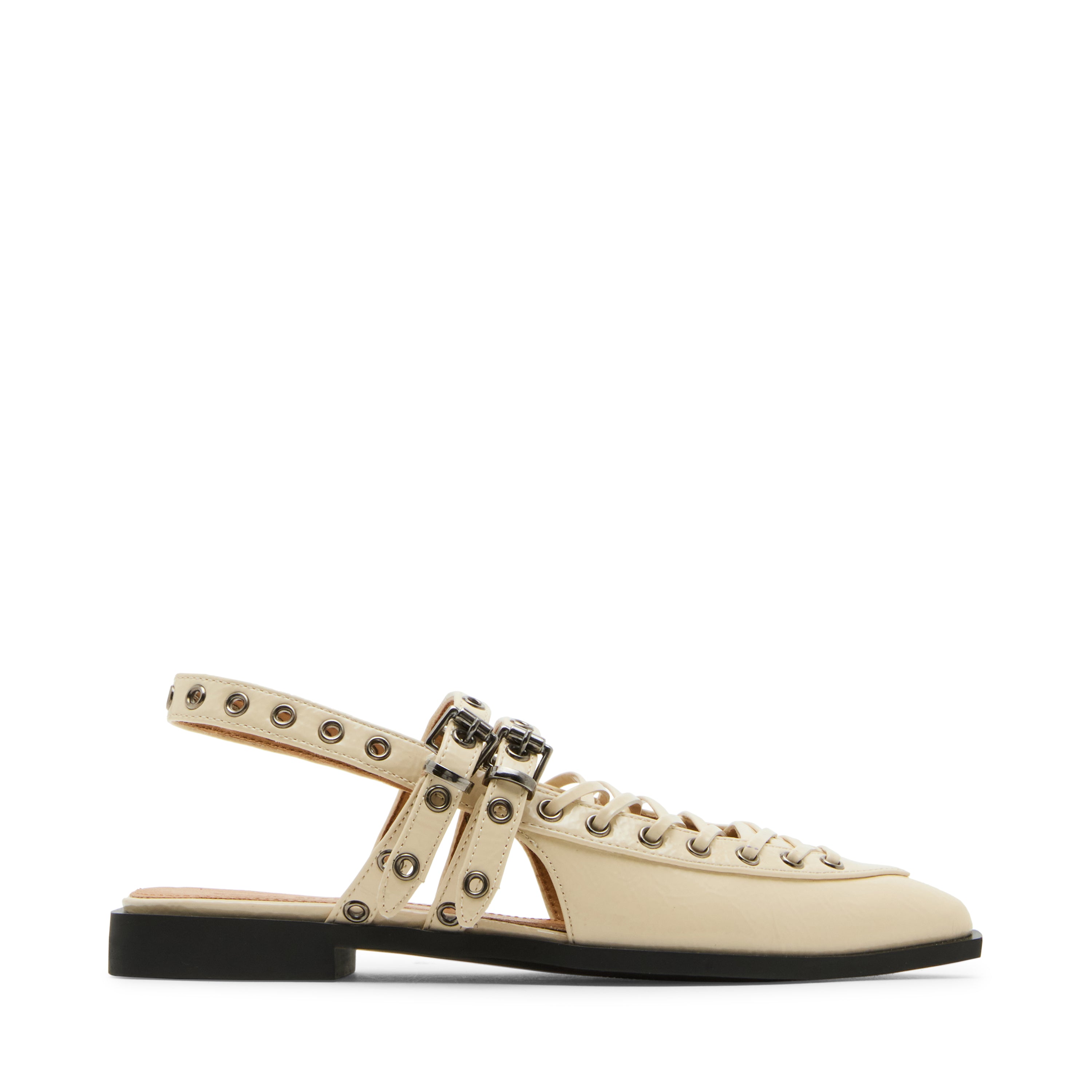 Galanti Flat Shoe BONE PATENT