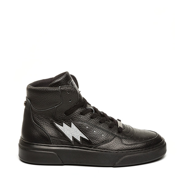 Steve Madden Disco Sneaker BLACK LEATHER Sneakers All Products