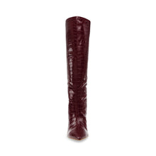 Steve Madden Jazz Up Boot WINE CROCO Boots All Products