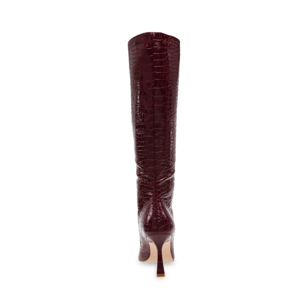 Steve Madden Jazz Up Boot WINE CROCO Boots All Products