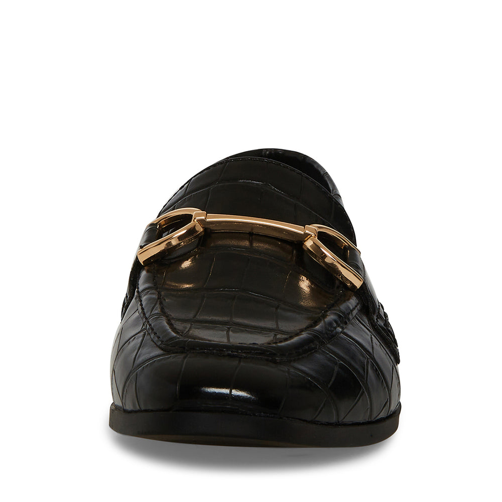 Steve Madden Carrine Loafer BLACK CROCO Flat shoes All Products