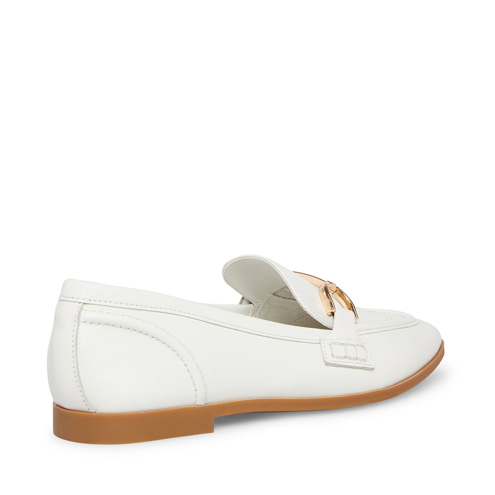 Steve Madden Carrine Loafer WHITE LEATHER Flat shoes All Products