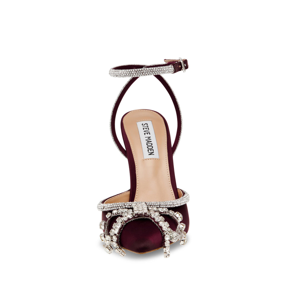 Steve Madden Vibrantly Sandal WINE SATIN Sandals All Products