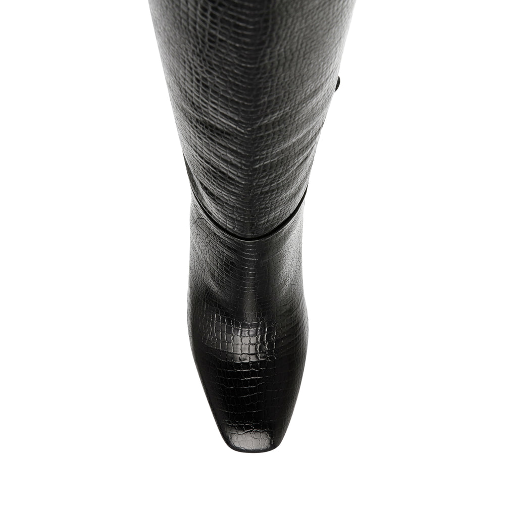 Steve Madden Ally Boot BLACK CROCO Boots All Products