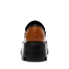 Steve Madden Motoride Loafer COGNAC LEATHER Flat shoes 90's Nostalgia