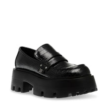 Steve Madden Madlove-SM Loafer BLACK CROCO Sandals 90's Nostalgia