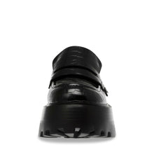 Steve Madden Madlove-SM Loafer BLACK CROCO Sandals 90's Nostalgia