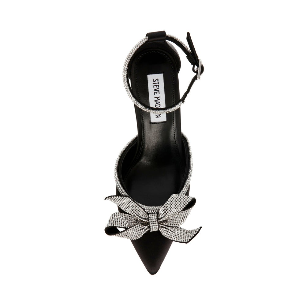 Steve Madden Lumiere Sandal BLACK SATIN Sandals All Products