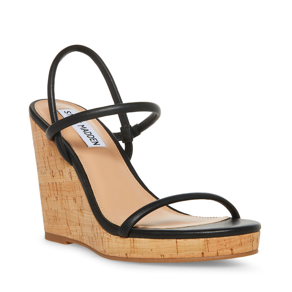 Steve Madden Udell-C Sandal BLACK LEATHER Sandals All Products