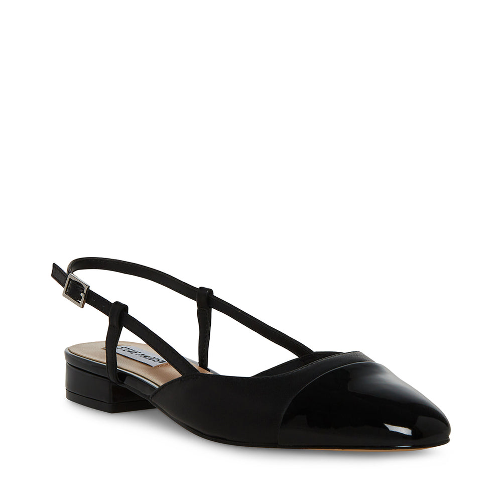 Steve Madden Belinda Ballerina BLACK LEATHER Flat shoes ELLE SHOPPING DAY
