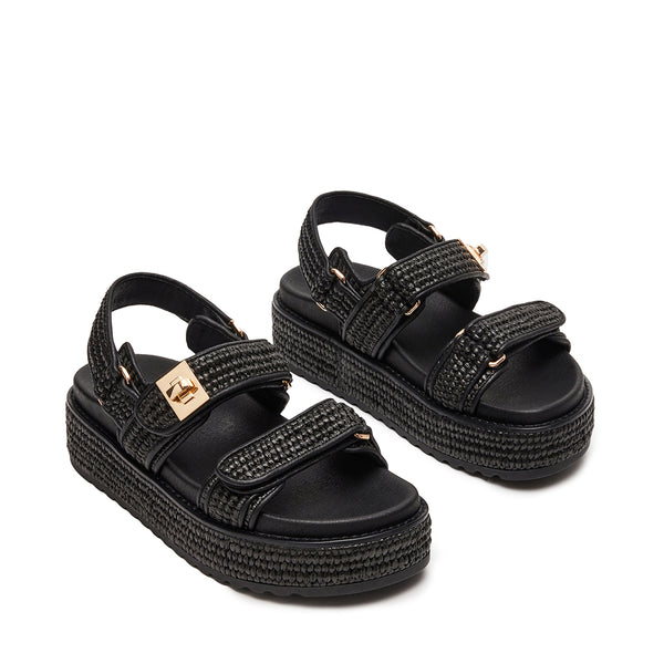 Bigmona Sandal BLK RAFFIA