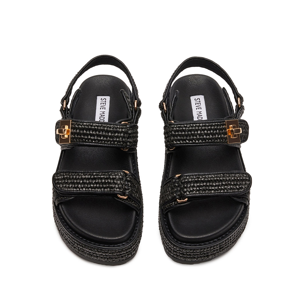Bigmona Sandal BLK RAFFIA – Steve Madden Europe