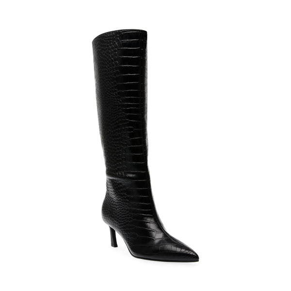 Shops steve madden black croc boots