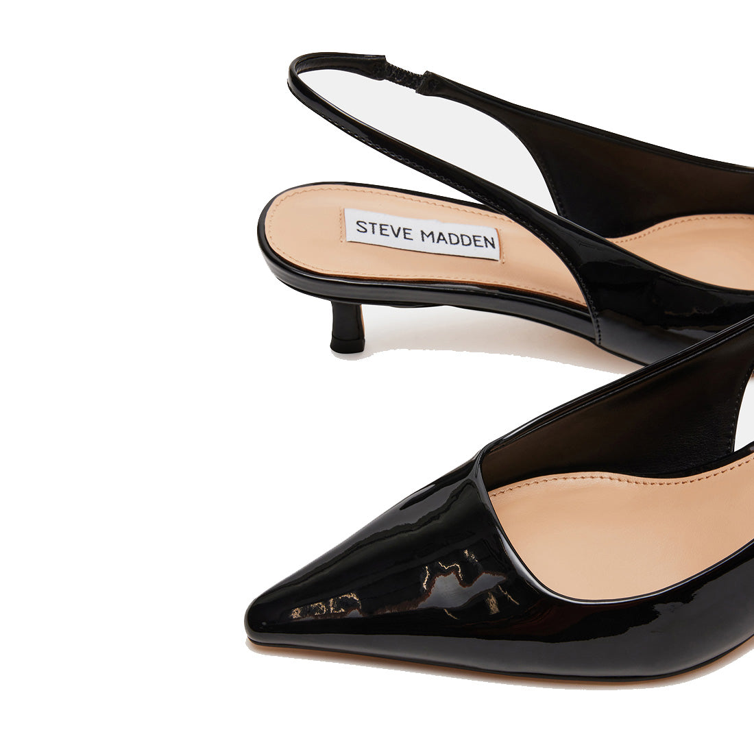 サンダル・ミュール STEVE MADDEN KARI SLINGBACK KARI Black Multi Slingback Point Toe Kitten Heel | Women's