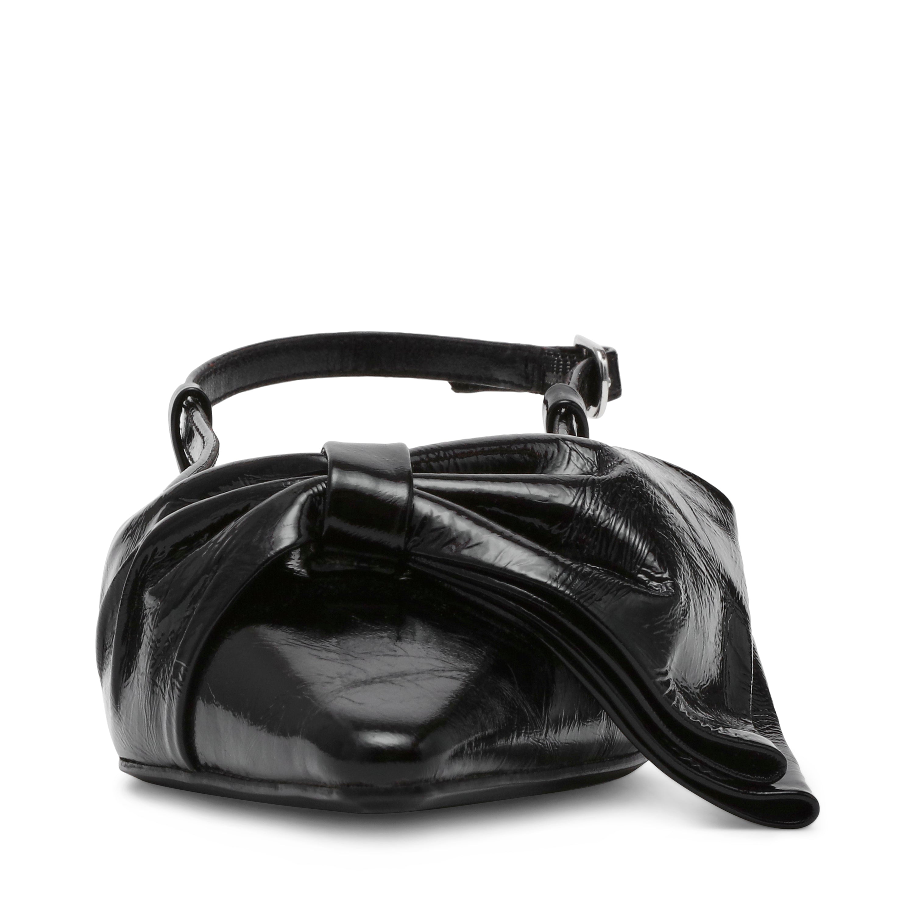 ★STEVE MADDEN★Dazzled リボン ストラップ フラットシューズ Dazzled Flat Shoe BLACK LEATHER – Steve Madden Europe