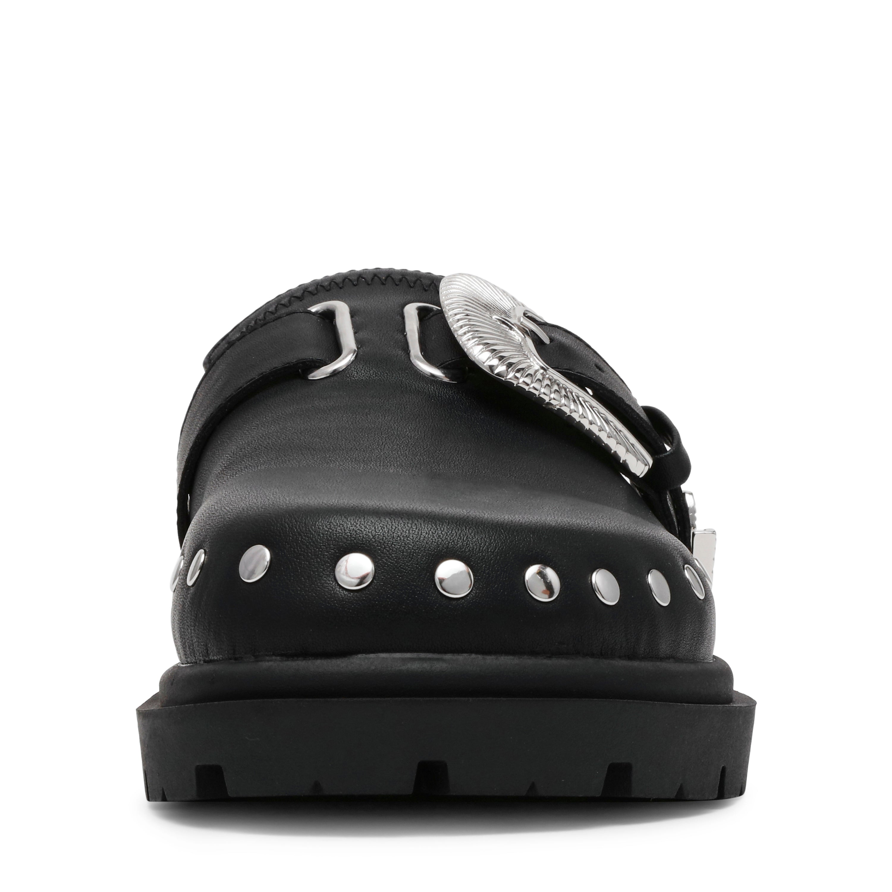 Offbeat Slide BLK ACTION LEATHER – Steve Madden Europe