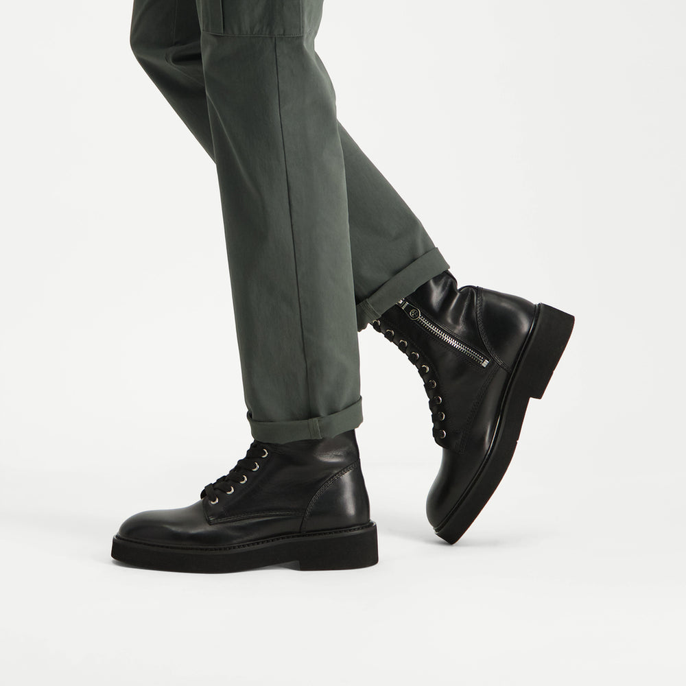Steve Madden Men Berwyn Ankle Boot BLACK LEATHER Boots All Products
