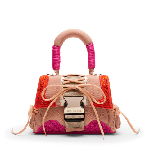 Crossbody Bag Strap - Pink, Orange, & Red Geometric – Bagging Rights