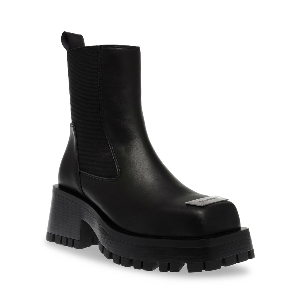 Steve Madden Sharpen Bootie BLACK LEATHER Ankle boots All Products