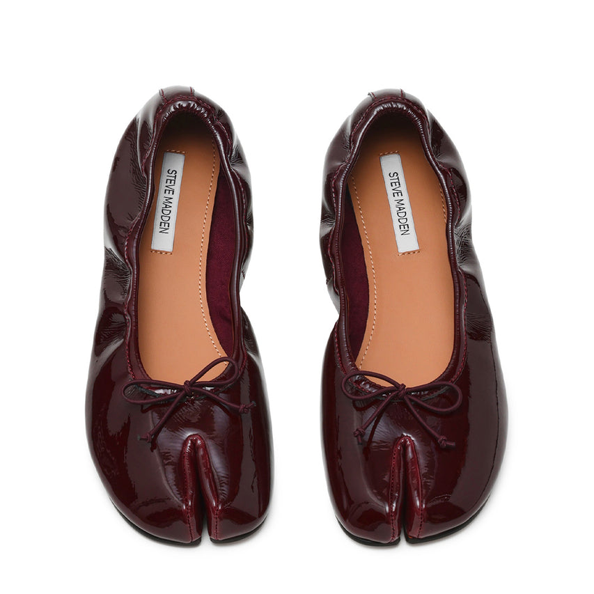 Carin Flat Shoe BURGUNDY PATENT - view 3
