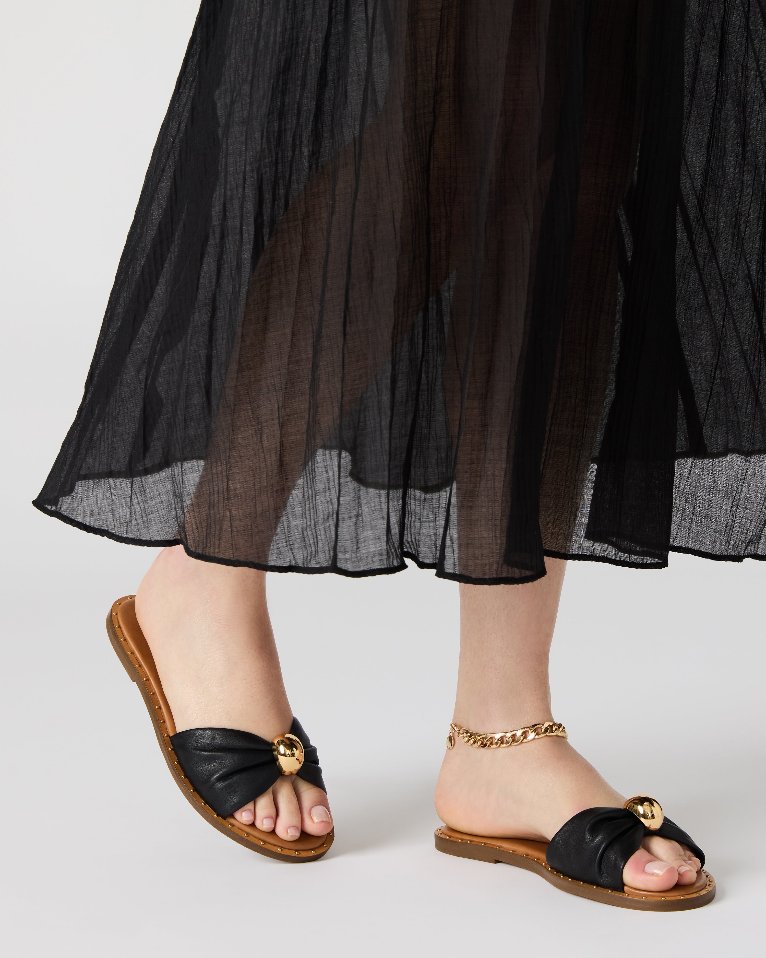 Dipsy Sandal BLACK LEATHER