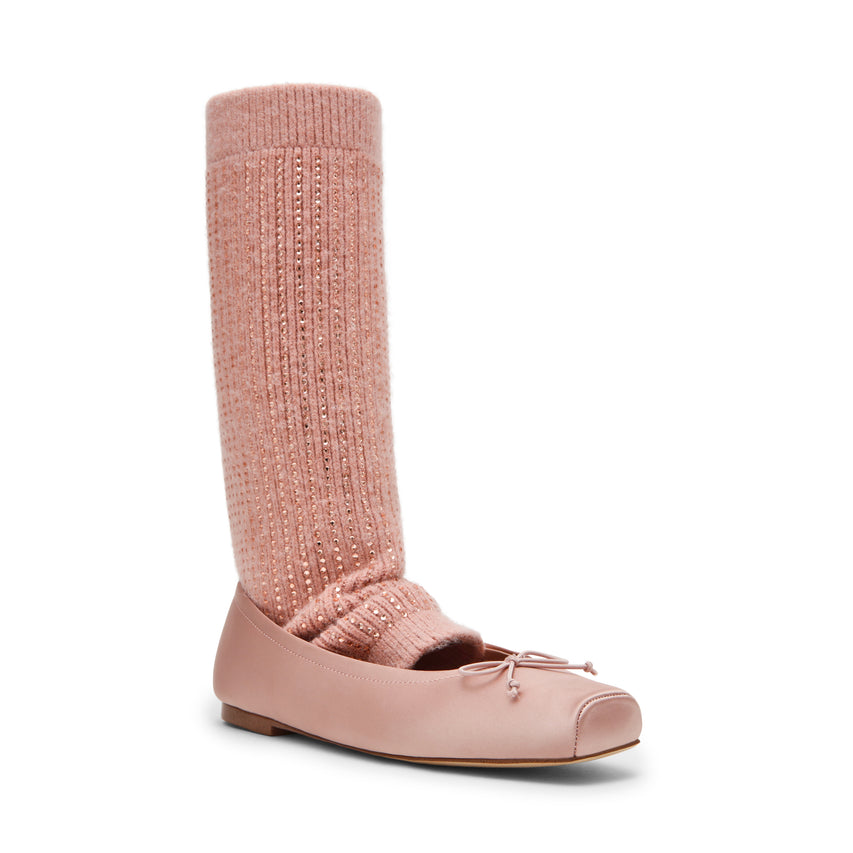 Eleve-Knit Flat Shoe PINK SATIN - view 2