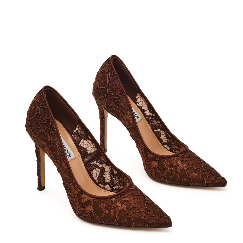Evelyn-L Pump BROWN LACE - view 2