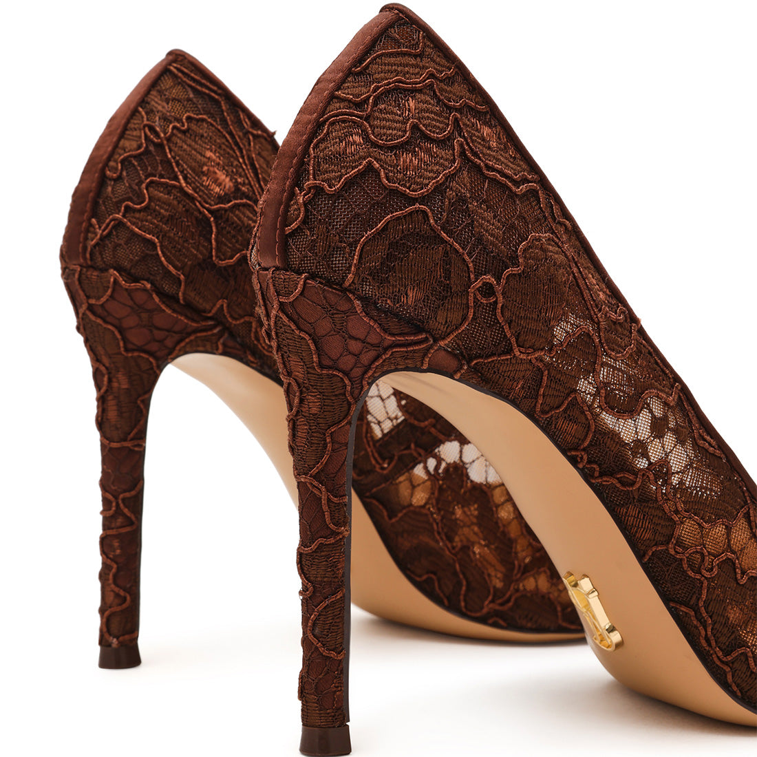 Evelyn-L Pump BROWN LACE - view 5