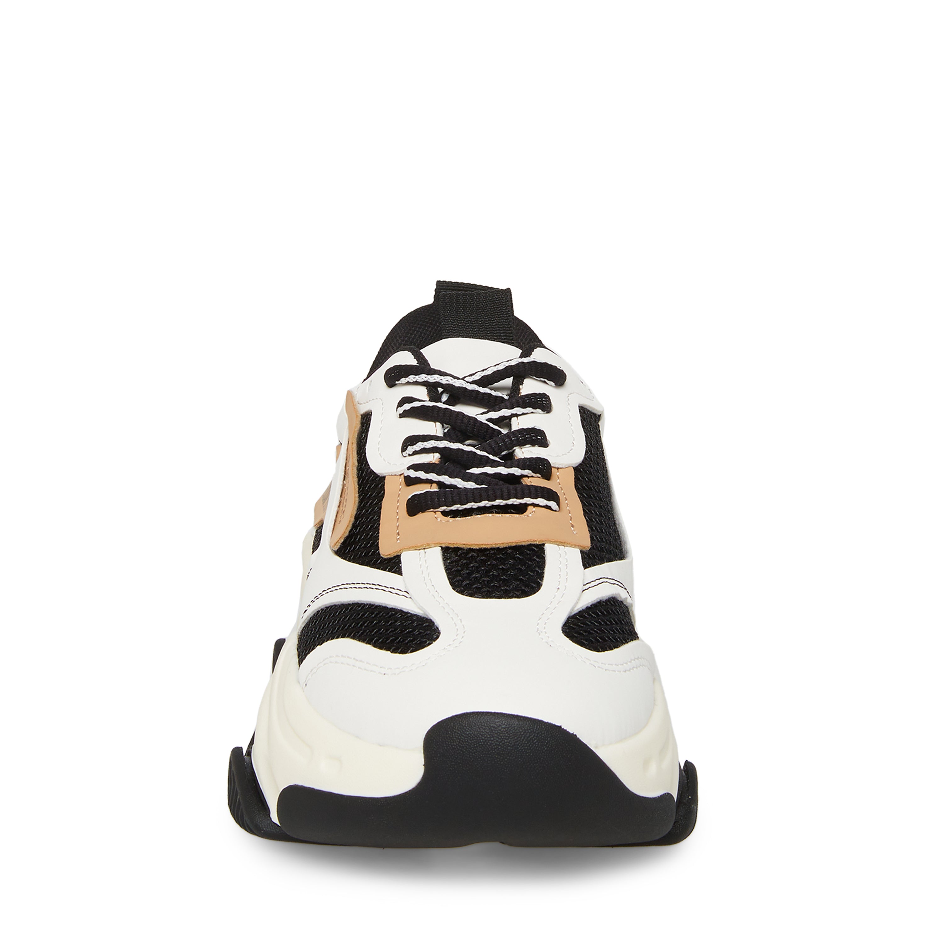 【Steve Madden】POSSESSION-E Trainers 黒/タン 入手困難 POSSESSION Black/Tan Platform Lace-Up Women's Sneaker