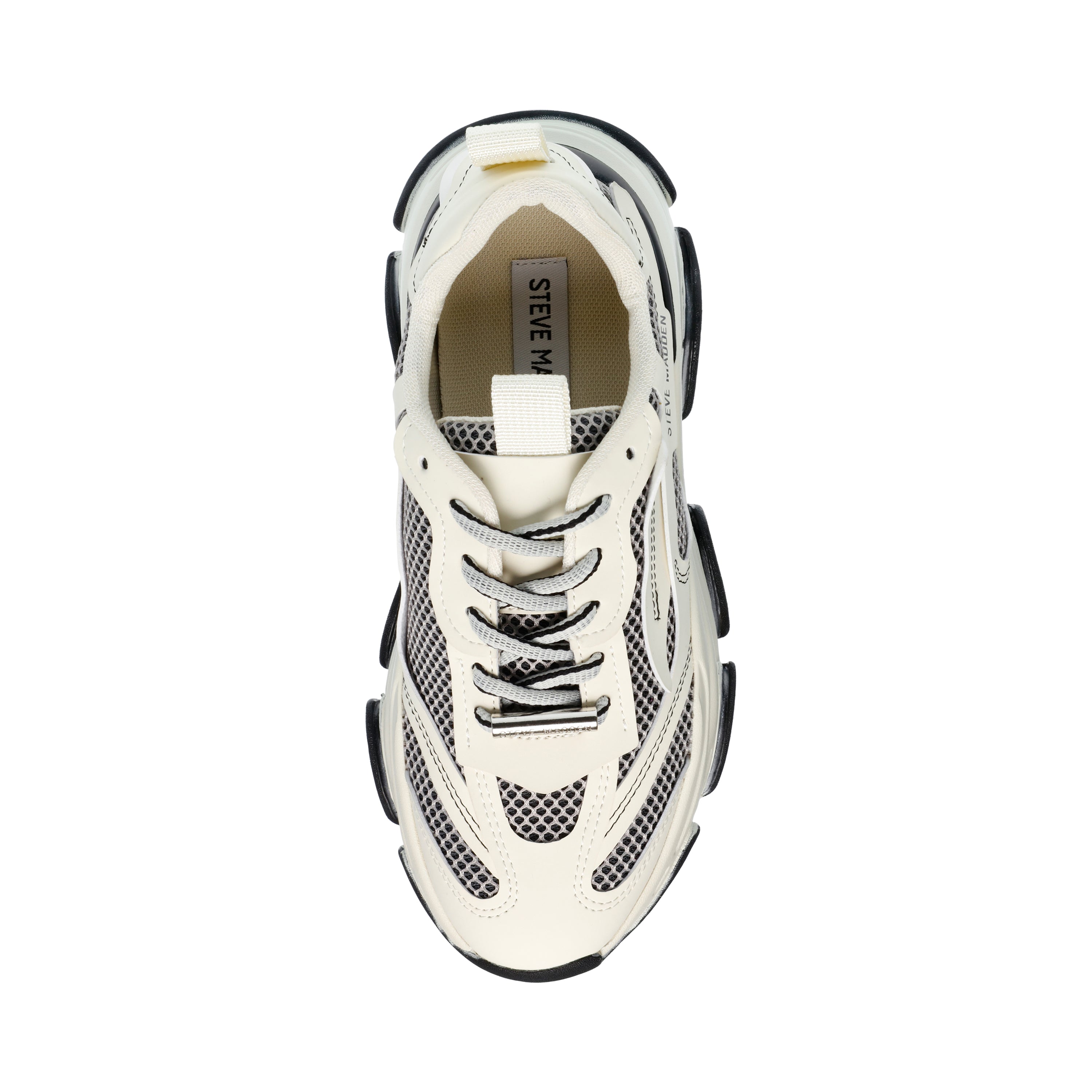スニーカー Steve Madden Possession-E Ld41 POSSESSION Black/Tan Platform Lace-Up Women's Sneaker
