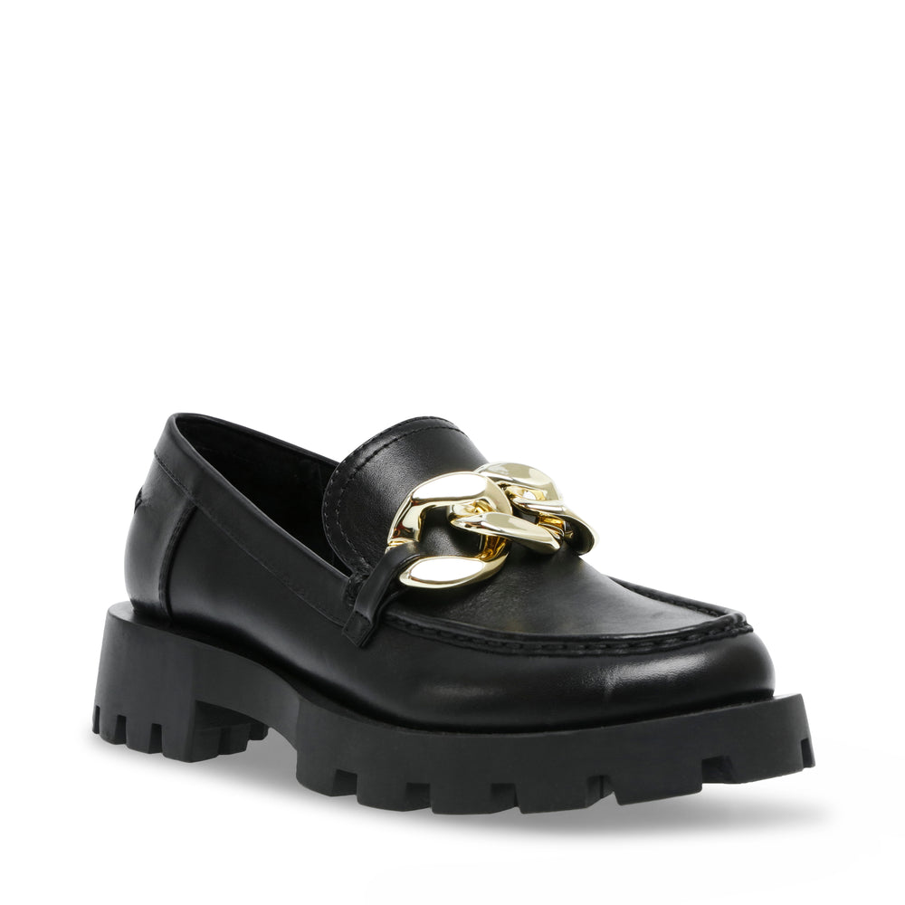Steve Madden Mix Up Loafer BLACK LEATHER Flat shoes All Products