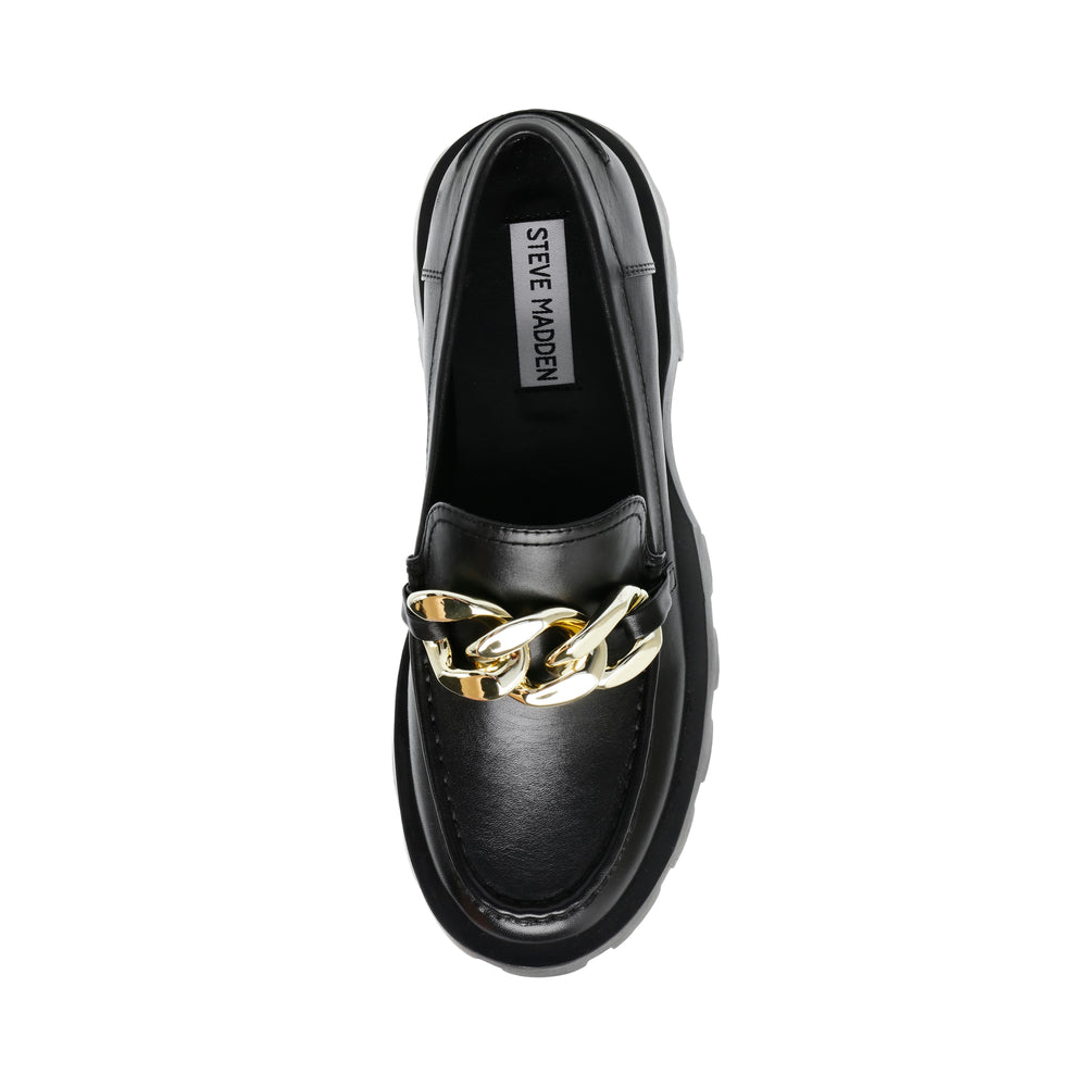 Steve Madden Mix Up Loafer BLACK LEATHER Flat shoes All Products