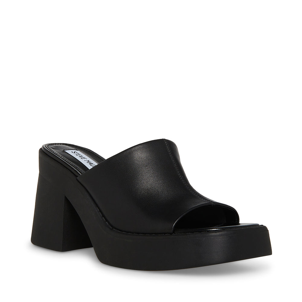 Steve Madden Kane Sandal BLACK LEATHER Sandals All Products