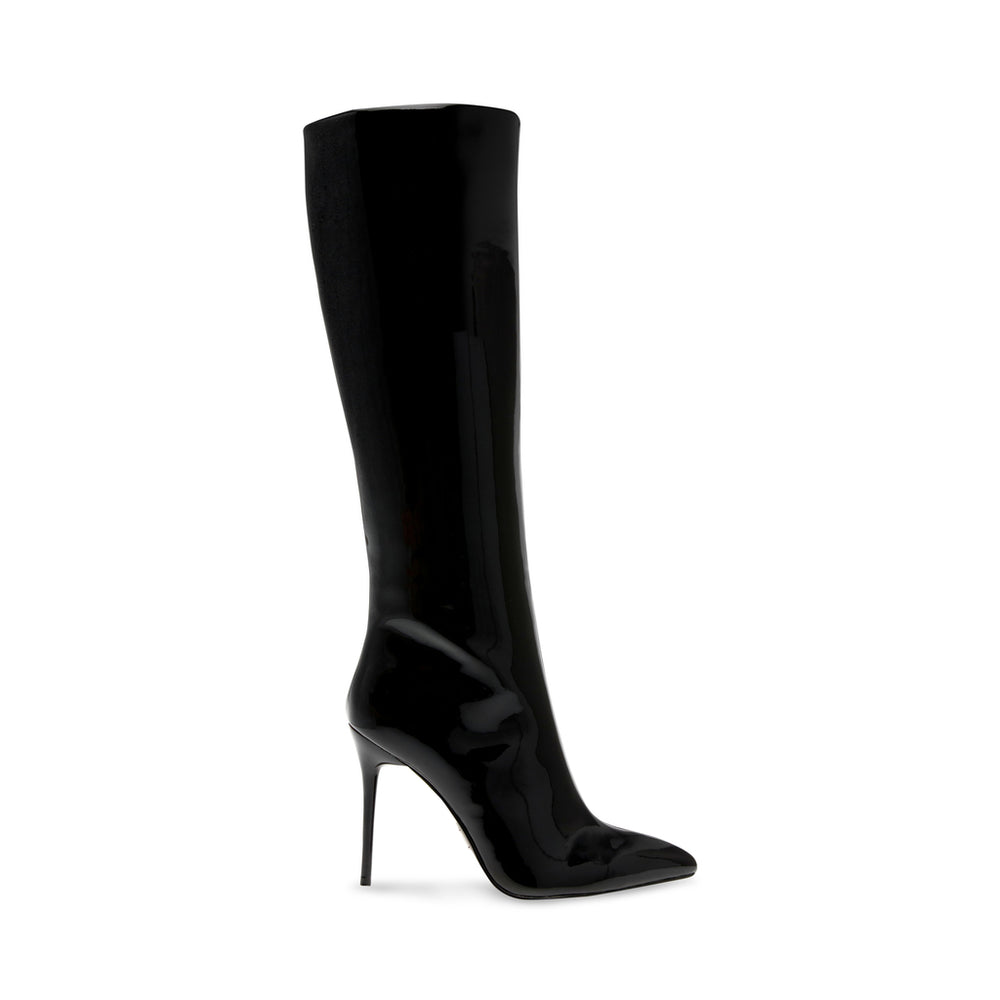 Steve Madden Lovable Boot BLACK PATENT Boots Fall Winter 2023