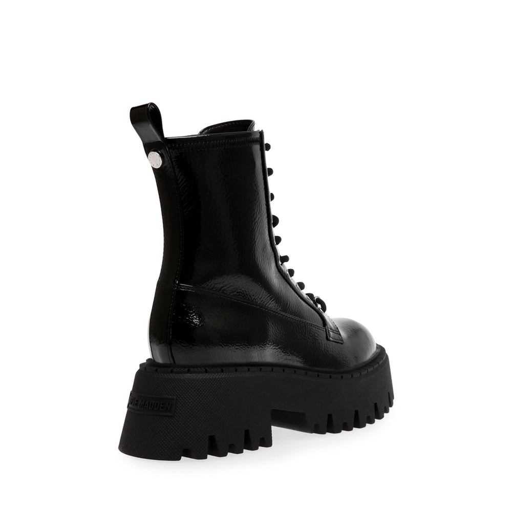 Steve Madden Over-ride Bootie BLACK PATENT Ankle boots 90's Nostalgia