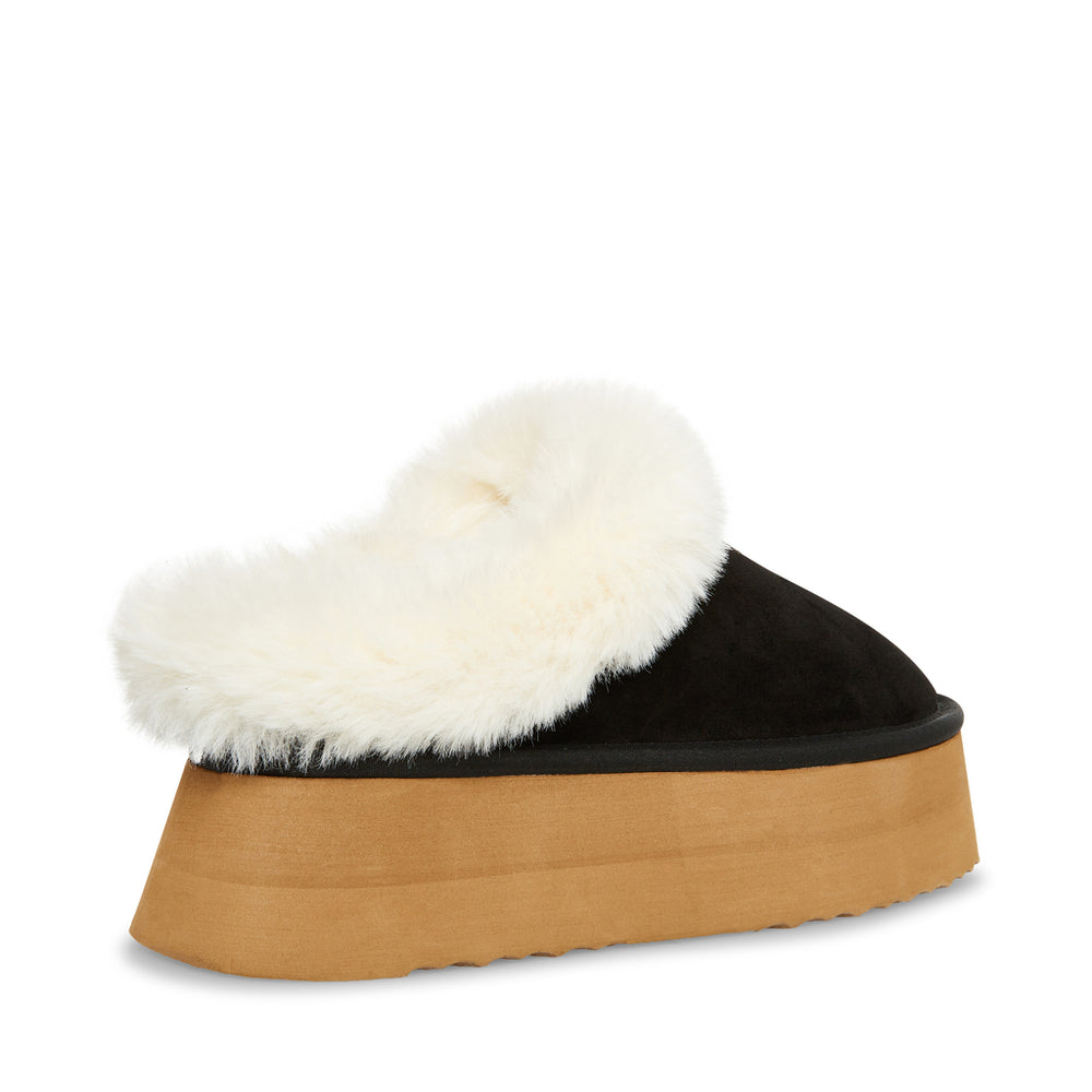 Steve Madden Chaplin Slide BLACK SUEDE Slides All Products