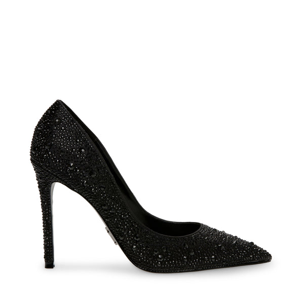 RAID Wide Fit Wink mid block heeled sandals in black glitter | ASOS