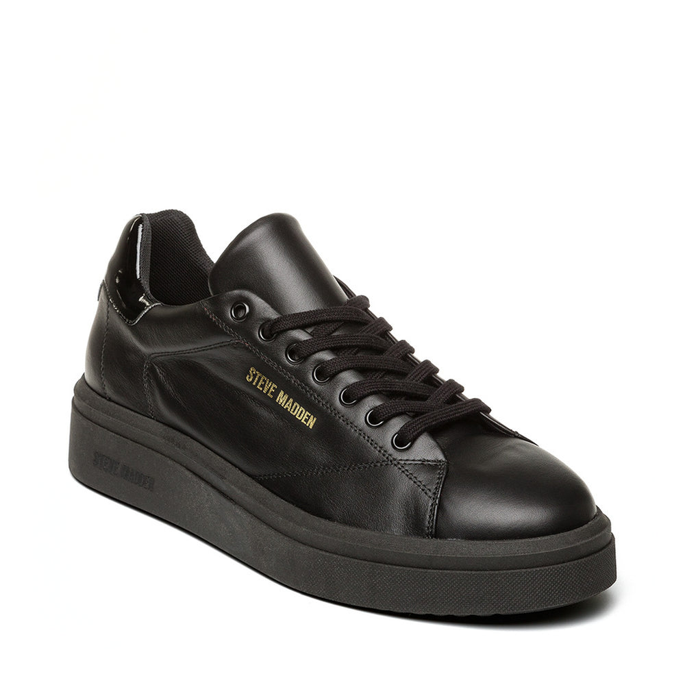 Steve Madden Men Fynner Sneaker BLACK LEATHER Sneakers All Products