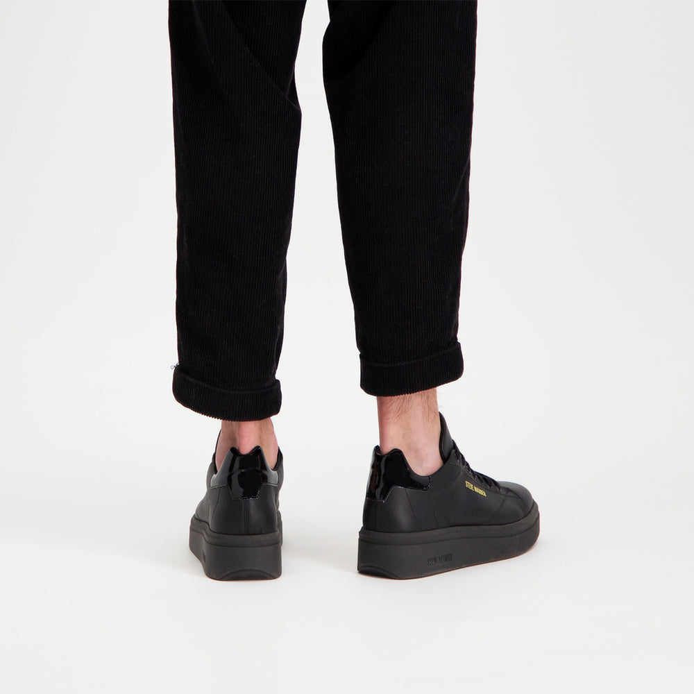 Steve Madden Men Fynner Sneaker BLACK LEATHER Sneakers All Products