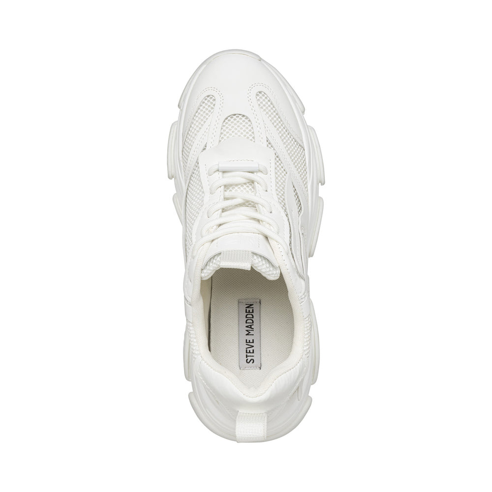 Steve Madden Men Possess Sneaker WHITE Sneakers 90's Nostalgia