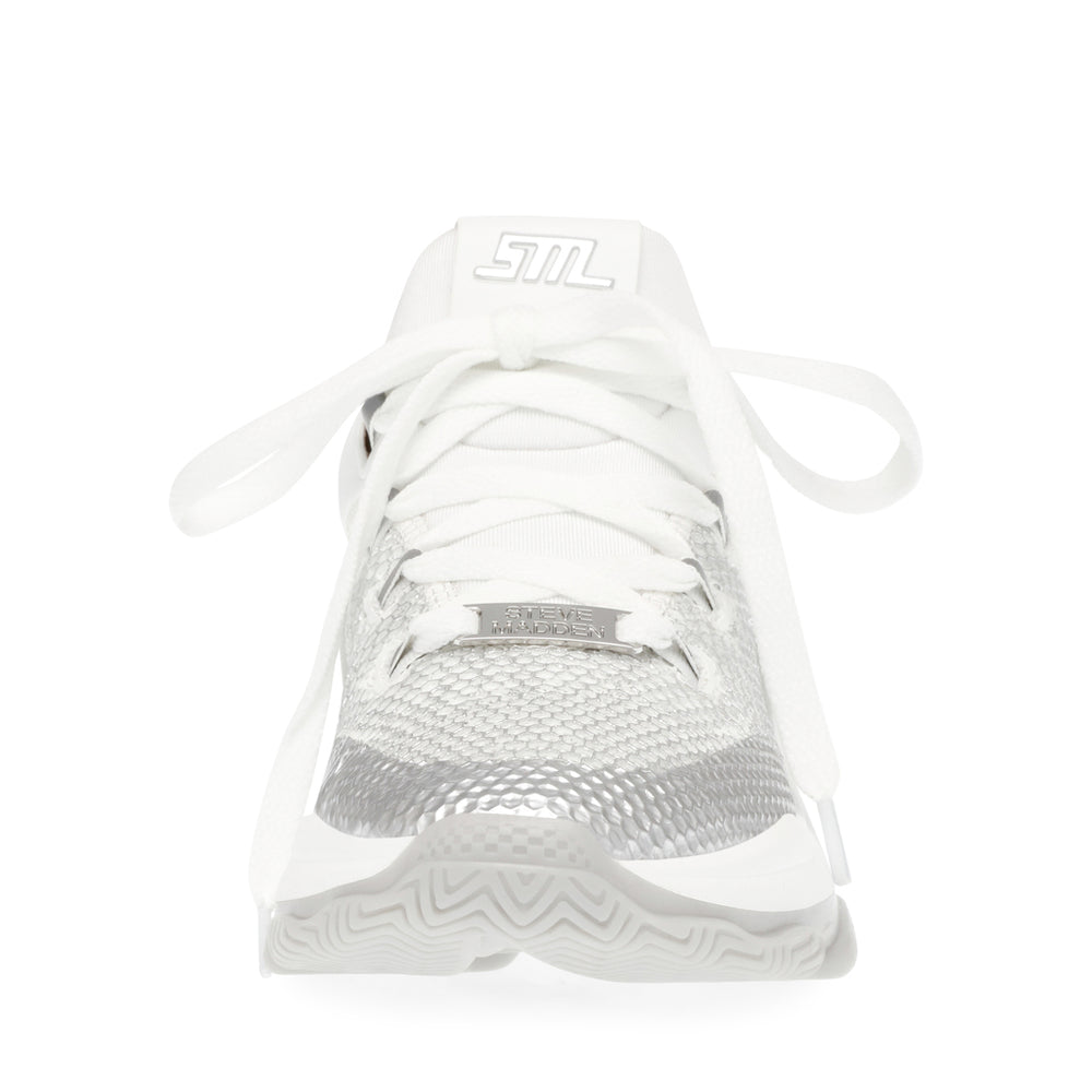 Steve Madden Medallion Sneaker WHITE/SIL Sneakers 90's Nostalgia