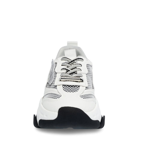Steve Madden White & Silver Possession Sneakers – The Vintage Leopard