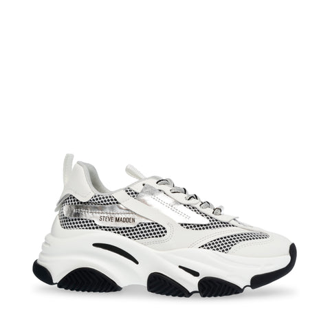 Steve Madden White & Silver Possession Sneakers – The Vintage Leopard